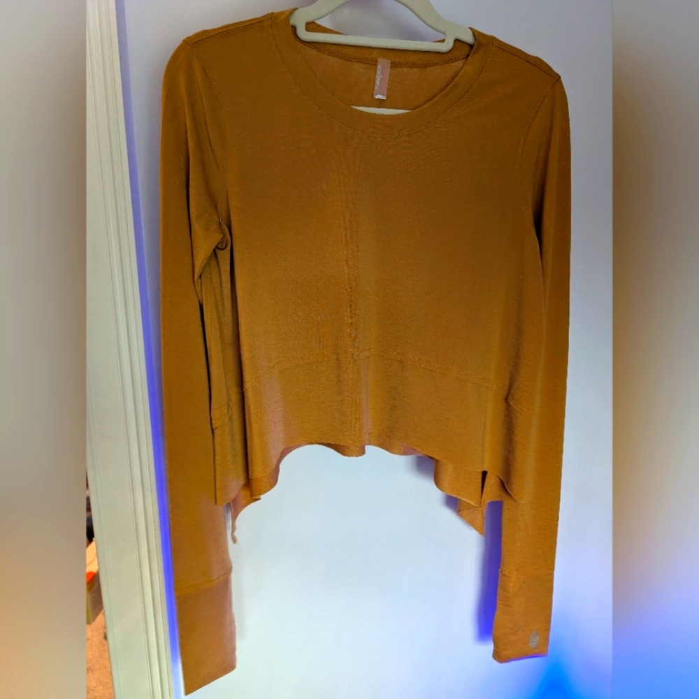 Mustard color workout top